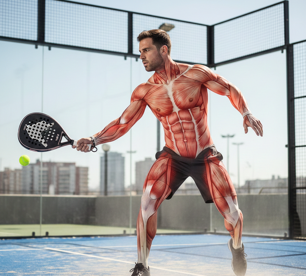 Qué músculos se trabajan en el pádel